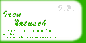 iren matusch business card